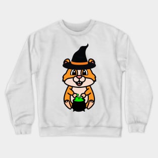Cute Hamster is a witch Crewneck Sweatshirt